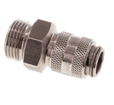 RVS DN 5 Luchtkoppeling Snelkoppeling G 3/8 inch Buitendraad