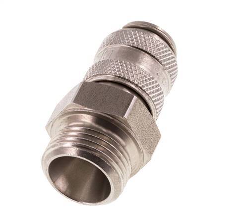 RVS DN 5 Luchtkoppeling Snelkoppeling G 3/8 inch Buitendraad