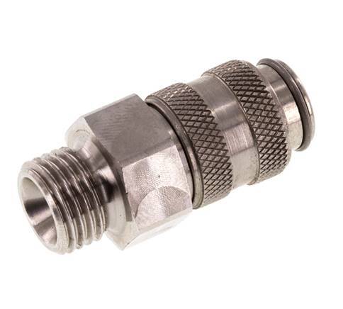 RVS 316L DN 5 Luchtkoppeling Snelkoppeling G 1/4 inch Buitendraad