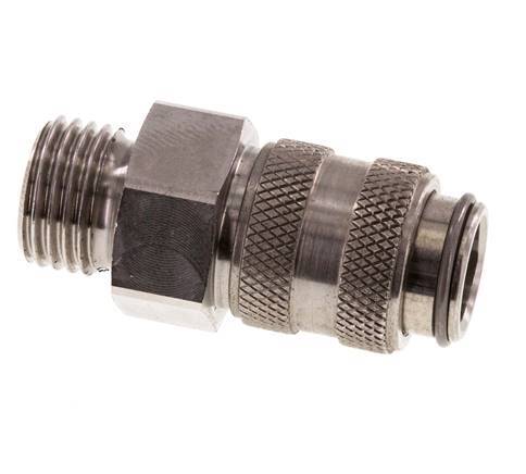 RVS 316L DN 5 Luchtkoppeling Snelkoppeling G 1/4 inch Buitendraad