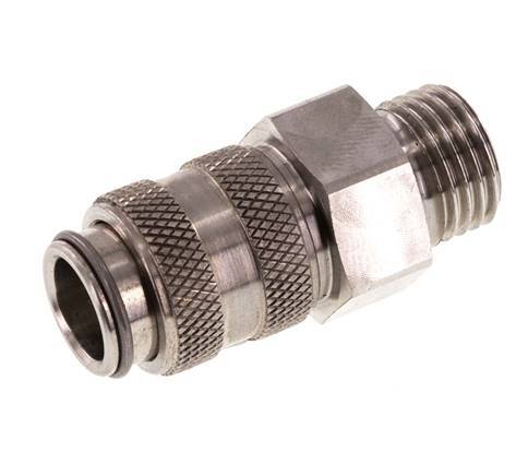 RVS 316L DN 5 Luchtkoppeling Snelkoppeling G 1/4 inch Buitendraad