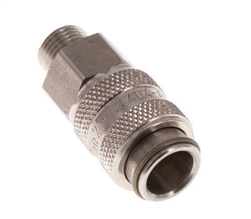 RVS 316L DN 5 Luchtkoppeling Snelkoppeling G 1/8 inch Buitendraad