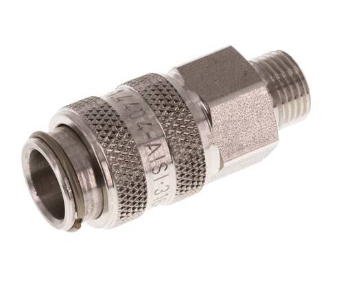 RVS 316L DN 5 Luchtkoppeling Snelkoppeling G 1/8 inch Buitendraad