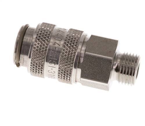 RVS 316L DN 5 Luchtkoppeling Snelkoppeling G 1/8 inch Buitendraad