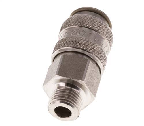 RVS 316L DN 5 Luchtkoppeling Snelkoppeling G 1/8 inch Buitendraad