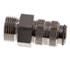 RVS 316L DN 5 Luchtkoppeling Snelkoppeling G 3/8 inch Buitendraad