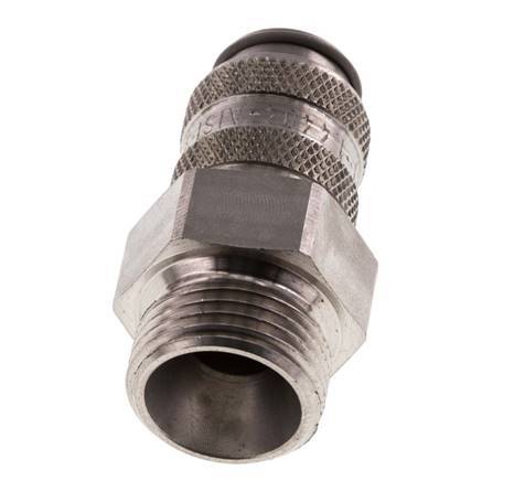 RVS 316L DN 5 Luchtkoppeling Snelkoppeling G 3/8 inch Buitendraad