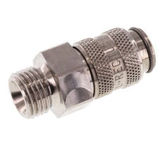 RVS 316L DN 5 Luchtkoppeling Snelkoppeling G 1/4 inch Buitendraad Double Shut-Off