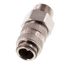 RVS 316L DN 5 Luchtkoppeling Snelkoppeling G 1/4 inch Buitendraad Double Shut-Off