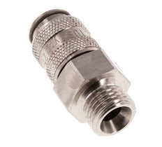 RVS 316L DN 5 Luchtkoppeling Snelkoppeling G 1/4 inch Buitendraad Double Shut-Off