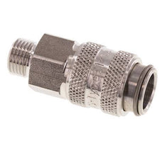 RVS 316L DN 5 Luchtkoppeling Snelkoppeling G 1/8 inch Buitendraad Double Shut-Off