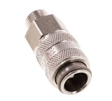 RVS 316L DN 5 Luchtkoppeling Snelkoppeling G 1/8 inch Buitendraad Double Shut-Off