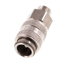 RVS 316L DN 5 Luchtkoppeling Snelkoppeling G 1/8 inch Buitendraad Double Shut-Off
