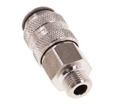 RVS 316L DN 5 Luchtkoppeling Snelkoppeling G 1/8 inch Buitendraad Double Shut-Off