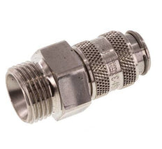RVS 316L DN 5 Luchtkoppeling Snelkoppeling G 3/8 inch Buitendraad Double Shut-Off