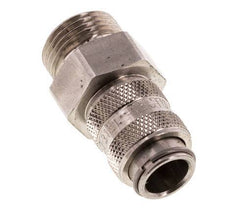 RVS 316L DN 5 Luchtkoppeling Snelkoppeling G 3/8 inch Buitendraad Double Shut-Off