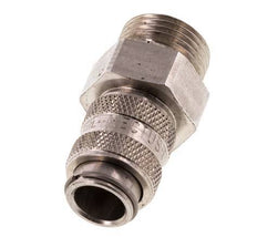 RVS 316L DN 5 Luchtkoppeling Snelkoppeling G 3/8 inch Buitendraad Double Shut-Off