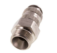 RVS 316L DN 5 Luchtkoppeling Snelkoppeling G 3/8 inch Buitendraad Double Shut-Off