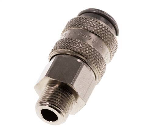 Gehard staal DN 5 Luchtkoppeling Snelkoppeling G 1/8 inch Buitendraad