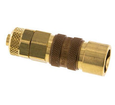 Messing DN 5 Bruin Luchtkoppeling Snelkoppeling 6x8 mm Push-On