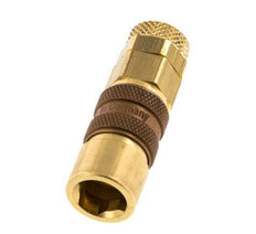 Messing DN 5 Bruin Luchtkoppeling Snelkoppeling 6x8 mm Push-On