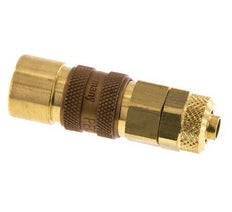 Messing DN 5 Bruin Luchtkoppeling Snelkoppeling 6x8 mm Push-On