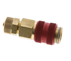 Messing DN 5 Rood Luchtkoppeling Snelkoppeling 4x6 mm Push-On