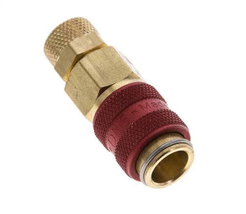 Messing DN 5 Rood Luchtkoppeling Snelkoppeling 4x6 mm Push-On