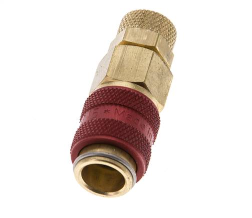 Messing DN 5 Rood Luchtkoppeling Snelkoppeling 4x6 mm Push-On