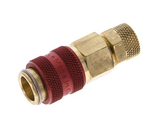Messing DN 5 Rood Luchtkoppeling Snelkoppeling 4x6 mm Push-On