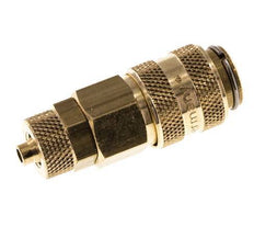 Messing DN 5 Luchtkoppeling Snelkoppeling 4x6 mm Push-On Double Shut-Off