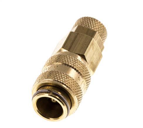 Messing DN 5 Luchtkoppeling Snelkoppeling 4x6 mm Push-On Double Shut-Off