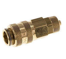 Messing DN 5 Luchtkoppeling Snelkoppeling 4x6 mm Push-On Double Shut-Off