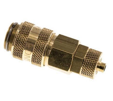 Messing DN 5 Luchtkoppeling Snelkoppeling 4x6 mm Push-On Double Shut-Off