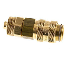 Messing DN 5 Luchtkoppeling Snelkoppeling 6x8 mm Push-On Double Shut-Off