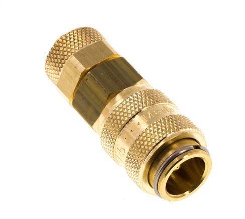 Messing DN 5 Luchtkoppeling Snelkoppeling 6x8 mm Push-On Double Shut-Off
