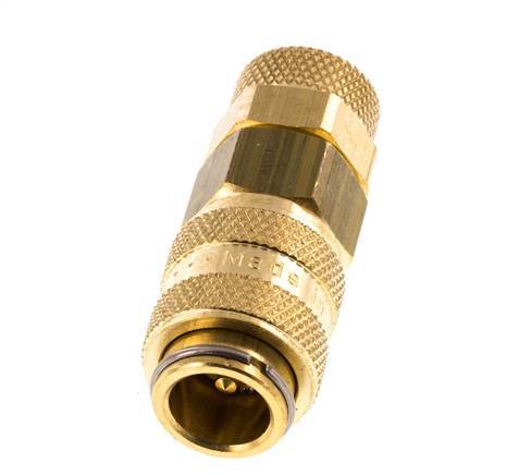Messing DN 5 Luchtkoppeling Snelkoppeling 6x8 mm Push-On Double Shut-Off