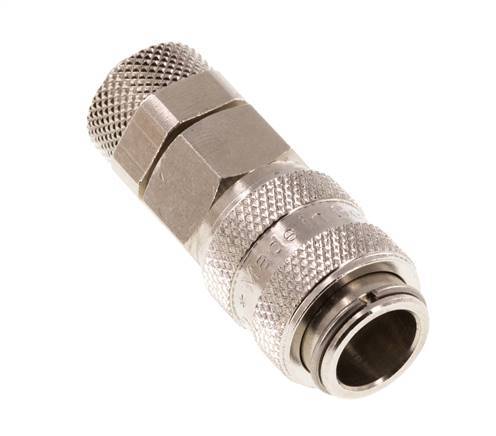 Vernikkeld Messing DN 5 Luchtkoppeling Snelkoppeling 6x8 mm Push-On