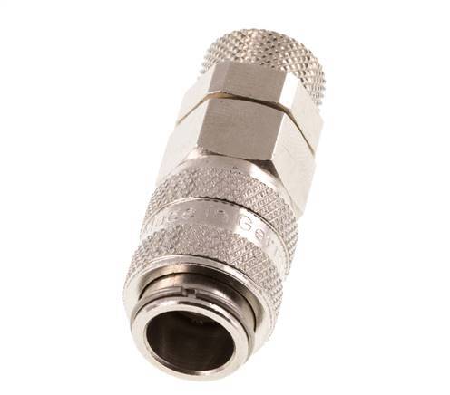 Vernikkeld Messing DN 5 Luchtkoppeling Snelkoppeling 6x8 mm Push-On