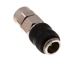Vernikkeld Messing DN 5 Zwart Luchtkoppeling Snelkoppeling 6x8 mm Push-On Double Shut-Off