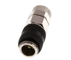 Vernikkeld Messing DN 5 Zwart Luchtkoppeling Snelkoppeling 6x8 mm Push-On Double Shut-Off
