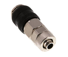Vernikkeld Messing DN 5 Zwart Luchtkoppeling Snelkoppeling 6x8 mm Push-On Double Shut-Off