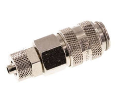 Vernikkeld Messing DN 5 Luchtkoppeling Snelkoppeling 4x6 mm Push-On Double Shut-Off