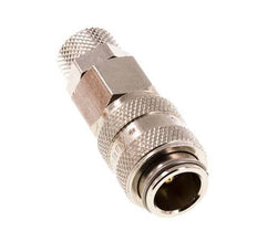 Vernikkeld Messing DN 5 Luchtkoppeling Snelkoppeling 4x6 mm Push-On Double Shut-Off