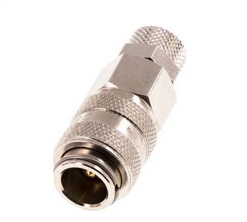 Vernikkeld Messing DN 5 Luchtkoppeling Snelkoppeling 4x6 mm Push-On Double Shut-Off