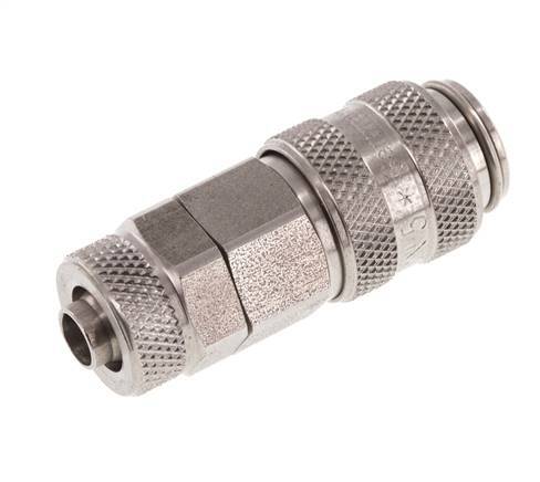 RVS DN 5 Luchtkoppeling Snelkoppeling 6x8 mm Push-On