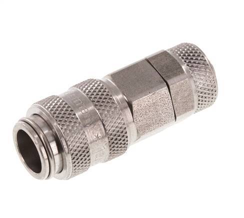 RVS DN 5 Luchtkoppeling Snelkoppeling 6x8 mm Push-On