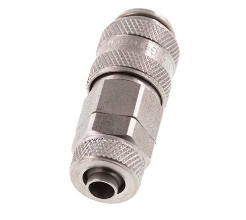 RVS DN 5 Luchtkoppeling Snelkoppeling 6x8 mm Push-On