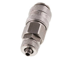 RVS DN 5 Luchtkoppeling Snelkoppeling 4x6 mm Push-On Double Shut-Off