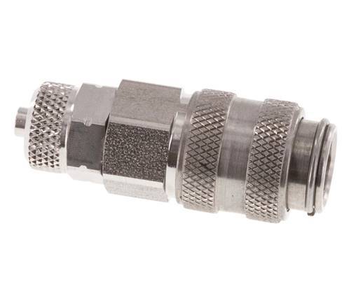 RVS 316L DN 5 Luchtkoppeling Snelkoppeling 4x6 mm Push-On